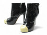 chaussures chanel g28290 bottines a talons 38.5 cuir