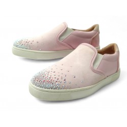 CHAUSSURES CHRISTIAN LOUBOUTIN ROLLER BOAT ROSE STRASS 37.5 SLIP-ON SHOES 780€