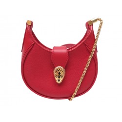 NEUF SAC A MAIN BULGARI SERPENTI ELLIPSE FOR EVER MICRO ROUGE BANDOULIERE 2600€