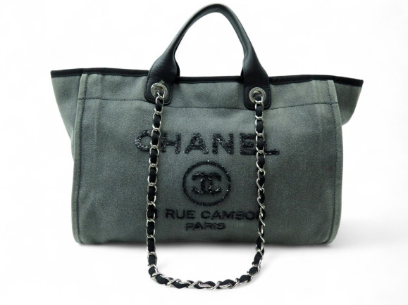 sac a main chanel cabas deauville medium logo cc