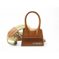 SAC A MAIN JACQUEMUS LE CHIQUITO MINI EN CUIR MARRON BANDOULIERE HAND BAG 575€