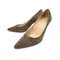 CHAUSSURES ESCARPINS CHRISTIAN LOUBOUTIN KATE 85 5009187 37 DAIM + BOITE 695€
