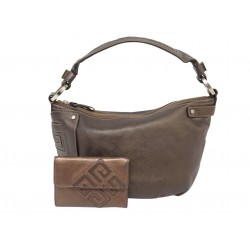 SAC A MAIN GIVENCHY HOBO LOGO + PORTEFEUILLE CUIR BRONZE HAND BAG WALLET 2900€