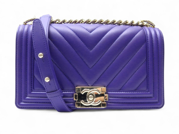 sac a main chanel boy medium a67086 cuir chevron