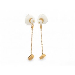 NEUF BOUCLES D'OREILLES DIOR TRIBALES D-VIBE STAR BALL CHAINE PERLES DORE 530€