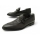 CHAUSSURES BERLUTI FLANEUR 7 41 DETAIL B MOCASSINS CUIR GRENU GRIS SHOES 2640€