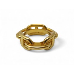 ANNEAU DE FOULARD HERMES REGATE CHAINE ANCRE METAL DORE CARRE SCARF RING 200€