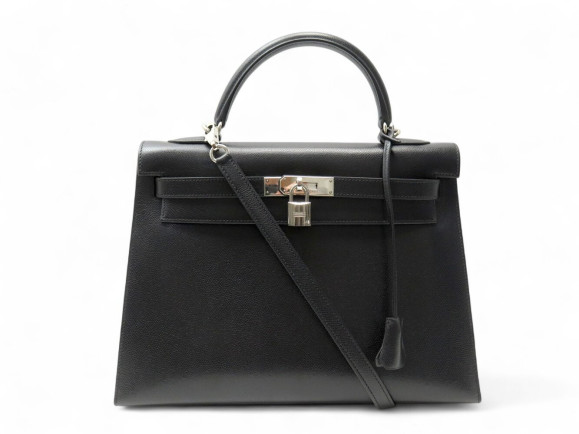 sac a main hermes kelly 32 sellier cuir epsom noir