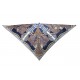 CHALE HERMES BOUQUETS SELLIER TRIANGLE GEANT CACHEMIRE & SOIE + BOITE SCARF 870€