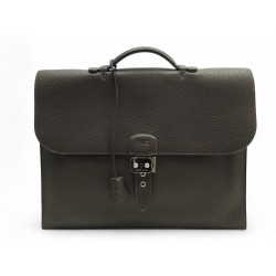 NEUF SAC A DEPECHES HERMES SACOCHE 2 SOUFFLETS CUIR TOGO CARTABLE HAND BAG 7950€