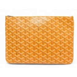 NEUF SAC POCHETTE GOYARD SENAT MM SENAT2MMLTY08CL08P TOILE JAUNE BOITE POUCH BAG