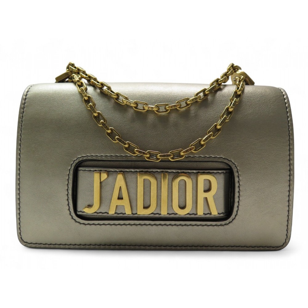 SAC A MAIN CHRISTIAN DIOR J'ADIOR EN CUIR DORE BANDOULIERE HAND BAG PURSE 3800€