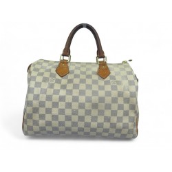 SAC A MAIN LOUIS VUITTON SPEEDY 30 N41533 EN TOILE DAMIER AZUR HAND BAG 1350€
