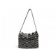 VINTAGE SAC A MAIN PACO RABANNE 1969 PASTILLES BICOLORE NOIR BLANC HOBO HAND BAG