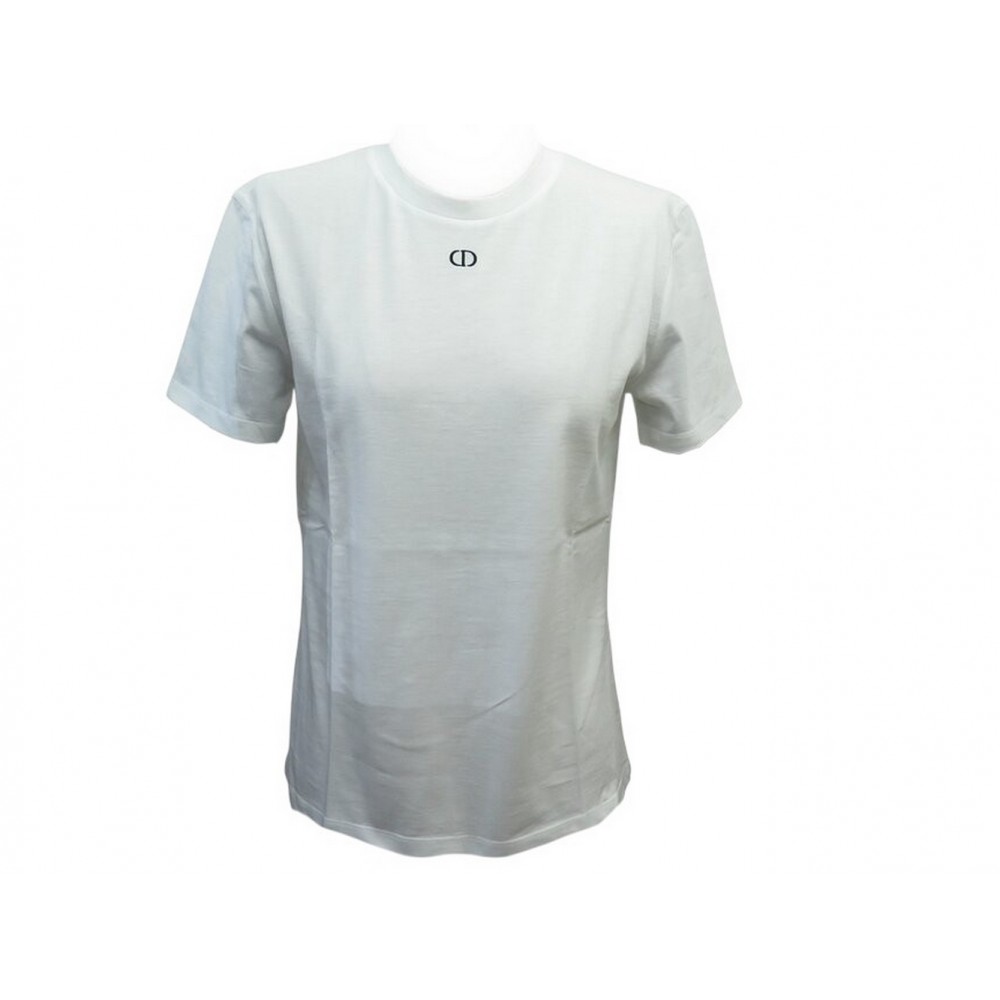 NEUF T-SHIRT CHRISTIAN DIOR BRODERIE LOGO CD 1U3T09A4490 TEE SHIRT BLANC 600€