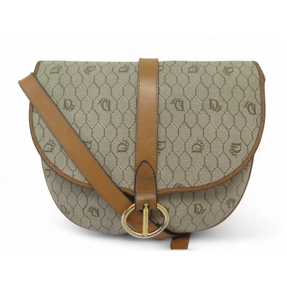 VINTAGE SAC A MAIN CHRISTIAN DIOR BESACE EN TOILE ABEILLE BANDOULIERE HAND BAG