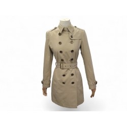 MANTEAU BURBERRY BRIT CROMBROOK IMPERMEABLE 3945824 S 36 COTON TRENCH COAT 2150€