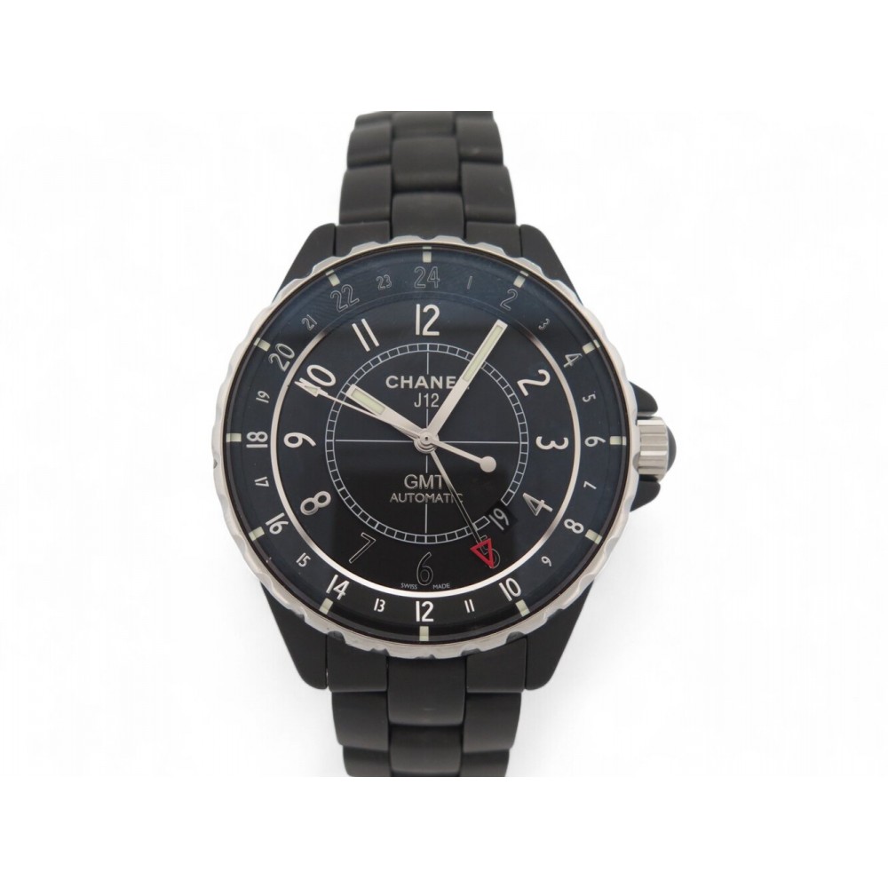 MONTRE CHANEL J12 GMT H3101 41 MM CERAMIQUE NOIRE AUTOMATIQUE +BOITE WATCH 9700€
