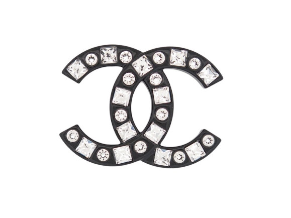 broche chanel logo cc strass en resine 2024 new