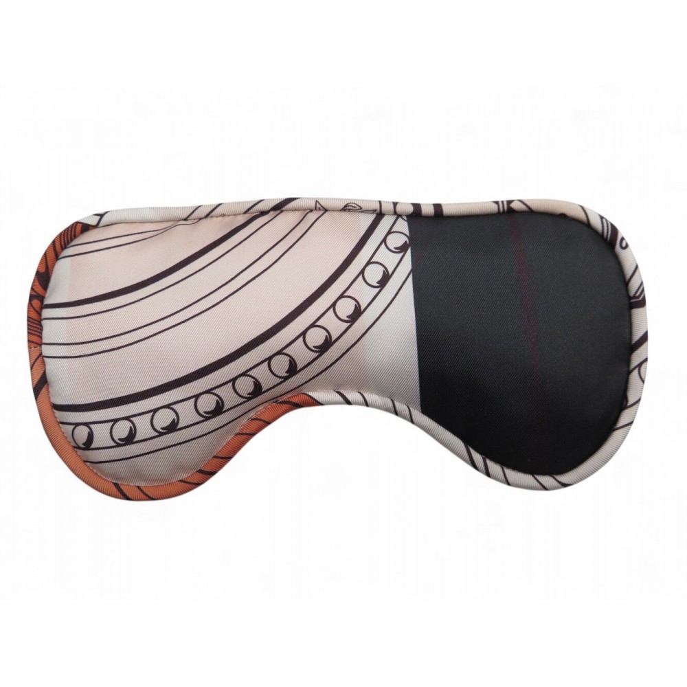 NEUF MASQUE DE VOYAGE NUIT HERMES GRAND TRALALA EN SOIE BOITE SAC SLEEPING MASK
