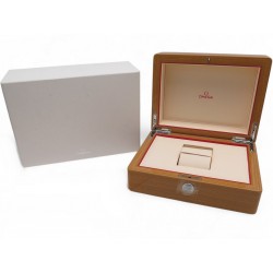 NEUF BOITE POUR MONTRE OMEGA SEAMASTER SPEEDMASTER BOIS VERNIS WATCH BOX NEW