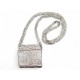 NEUF VINTAGE PETIT SAC POCHETTE PACO RABANNE JERSEY METAL LOGO BANDOULIERE BAG