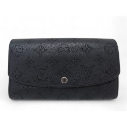PORTEFEUILLE LOUIS VUITTON EMILIE CUIR MAHINA MONOGRAM PERFORE NOIR M60143 560€