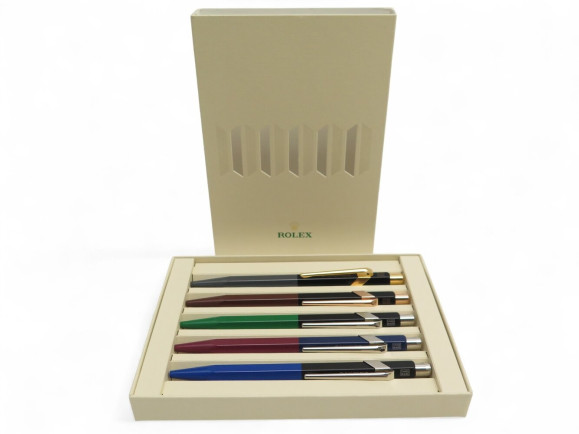  lot de 5 stylos caran d'ache pour rolex couleurs