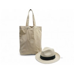 NEUF CHAPEAU PANAMA MONTRE ROLEX PAPIER JAPONNAIS + SAC CABAS LOGO HAT TOTE BAG
