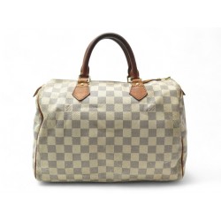 SAC A MAIN LOUIS VUITTON SPEEDY 30 TOILE DAMIER AZUR N41370 CANVAS HANDBAG 1650€