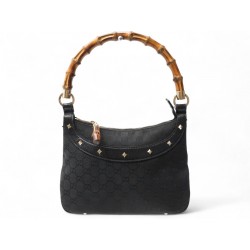 SAC A MAIN GUCCI BAMBOO TOP HANDLE 137378 TOILE MONOGRAM GG CLOUS HAND BAG 2300€