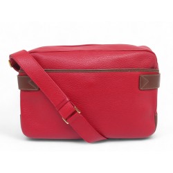 VINTAGE SAC A MAIN GUCCI MESSENGER BAG CUIR GRAINE ROUGE BANDOULIERE BAG 3500€