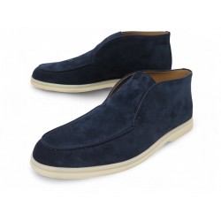 NEUF CHAUSSURES LORO PIANA OPEN WALK FAB4368 DAIM BLEU 39 IT 40 FR SHOES 960€