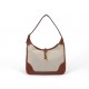 VINTAGE SAC A MAIN HERMES TRIM 31 EN TOILE H & CUIR BARENIA HAND BAG PURSE 4500€