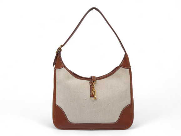 sac a main hermes trim 31 en toile h cuir