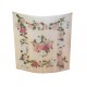 FOULARD CHANEL CAMELIAS LOGO CC MOUSSELINE DE SOIE MULTICOLORE SILK SCARF 700€