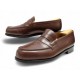 NEUF CHAUSSURES JM WESTON MOCASSINS 180 9E 43 LARGE 43.5 CUIR MARRON LOAFER 895€