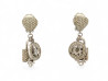 boucles d'oreilles dior pendantes logo coeur metal