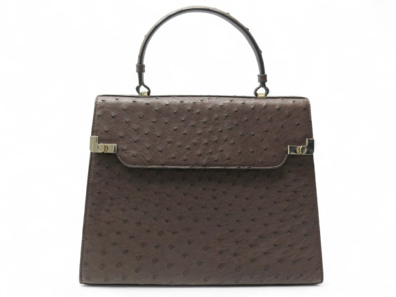 sac a main l de lancel a06220 en cuir d autruche