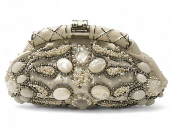 rare sac a main pochette bulgari aida a perles en