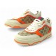 NEUF CHAUSSURES BASKETS GUCCI RE-WEB 787476 ORANGE 6.5 40.5 SNEAKERS NEW 850€