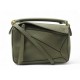 SAC A MAIN LOEWE PUZZLE MINI 322.30.U95 BANDOULIERE CUIR VERT KAKI HANDBAG 2200€