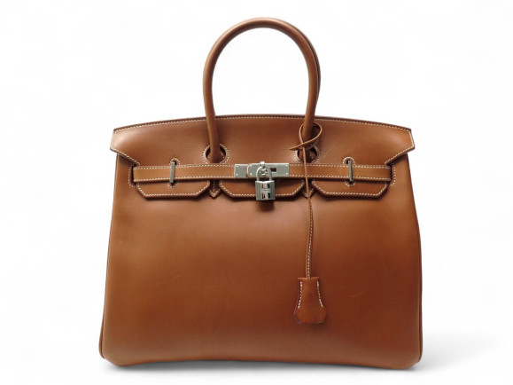 sac a main hermes birkin 35 en cuir barenia gold 2012