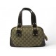 SAC A MAIN GUCCI BAMBOO BOSTON TOILE MONOGRAM GG MARRON CANVAS HAND BAG 2100€