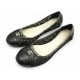 CHAUSSURES CHANEL BALLERINES G27677 DENTELLE CUIR NOIR & GRIS LOGO CC SHOES 960€