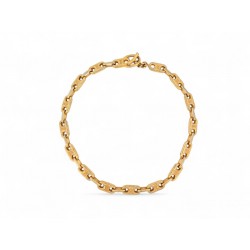 VINTAGE COLLIER CELINE RAS DU COU 40 CM EN MAILLE TRIOMPHE METAL DORE NECKLACE
