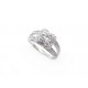 BAGUE MAUBOUSSIN CHANCE OF LOVE N7 T52 OR BLANC 18K DIAMANTS FACTURE RING 6915€
