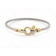 VINTAGE BRACELET FRED FORCE 10 T17 CABLE EN ACIER & MANILLE OR JAUNE 18K 2540€
