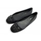 VINTAGE CHAUSSURES PRADA BALLERINES COEUR TISSU 38 SATIN NOIR BLACK SHOES 850€