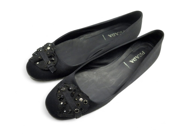  chaussures prada ballerines coeur tissu 38